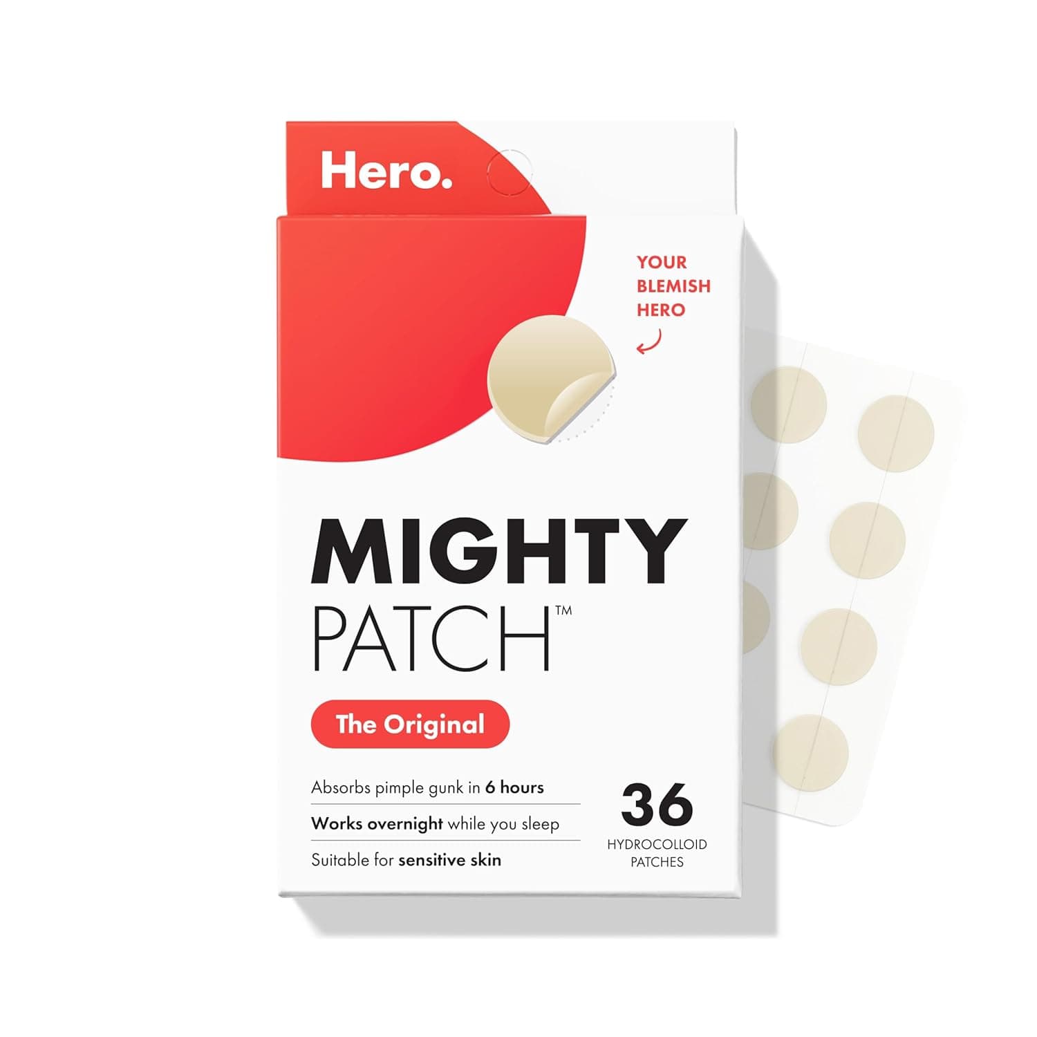 Hero Cosmetics Mighty Patch Acne Patches, Original - Box of 36 - Image 1