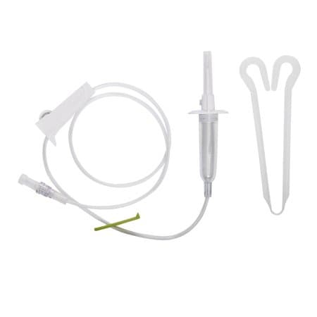 ICU Medical Secondary IV Administration Set Without Filter, Option-Lok Connector, Roller Clamp - Each - Image 1