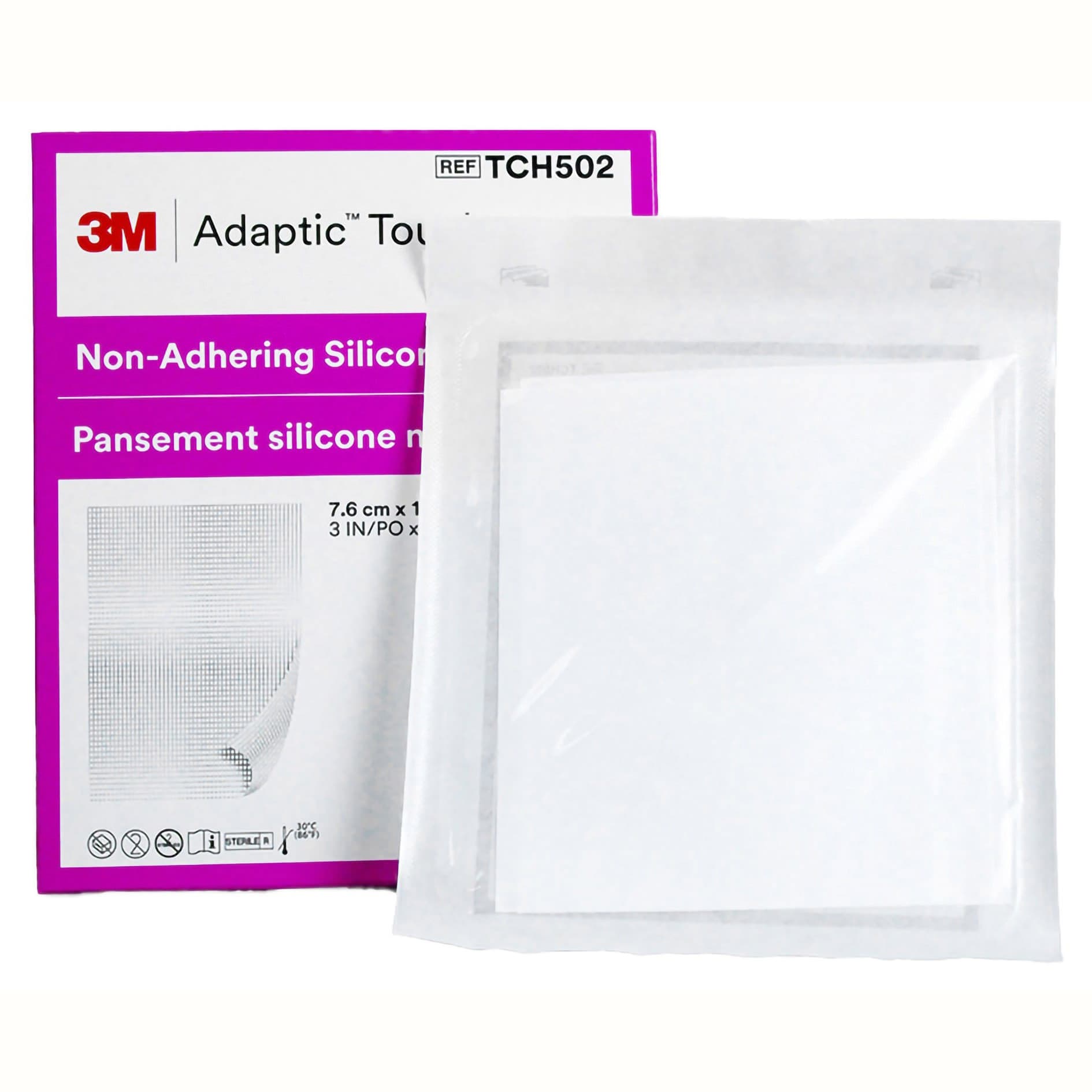 3M Adaptic Touch Non-Adhering Silicone Dressing, 3" x 4.25" - Package of 10 - Image 1