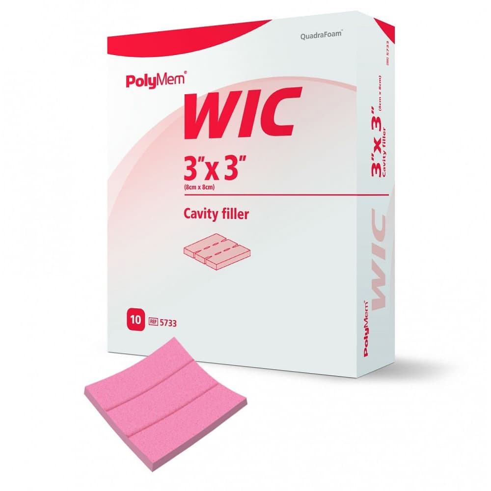 PolyMem WIC Cavity Wound Filler, 3 x 3 Inch - Box of 10 - Image 1