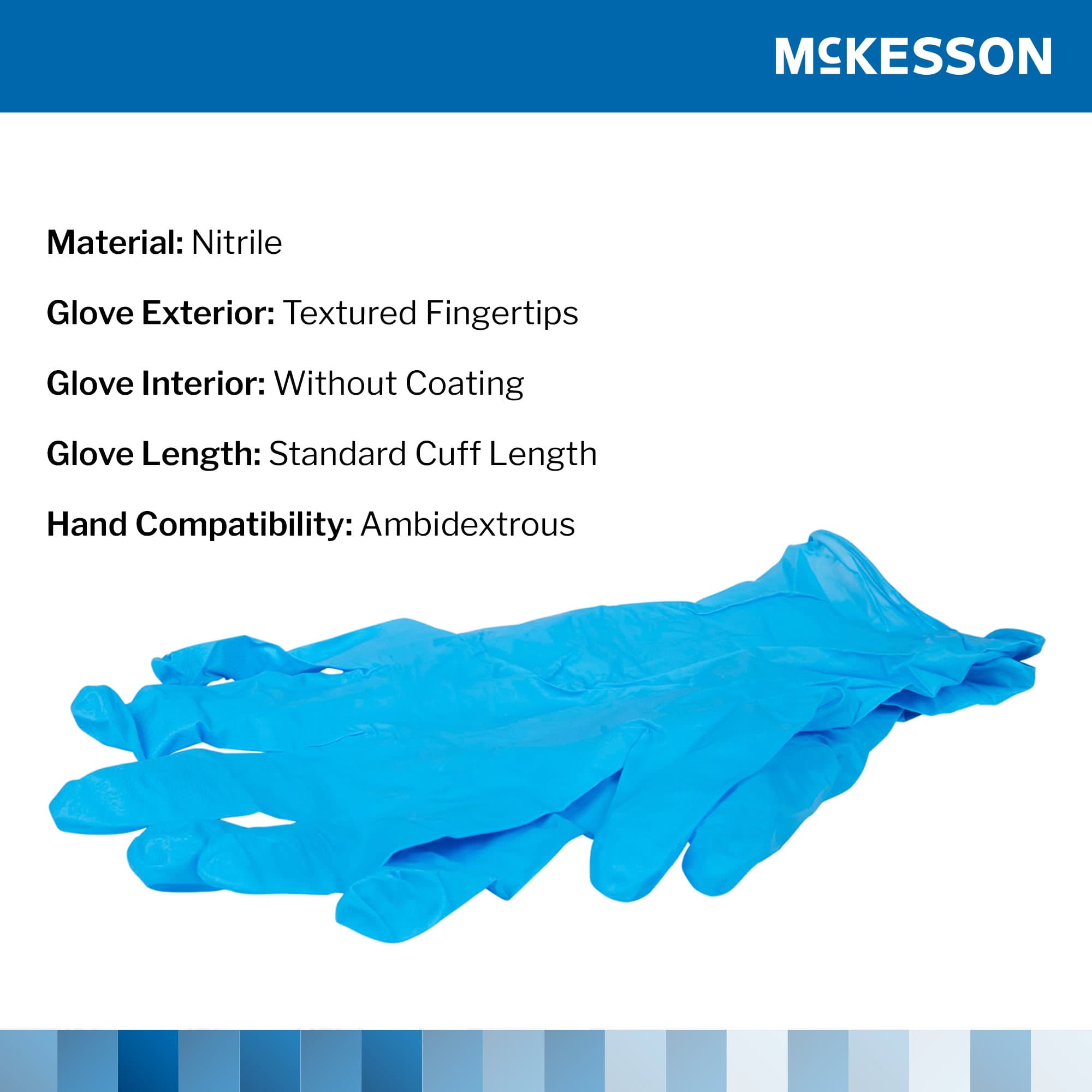 McKesson Confiderm 3.8 Nitrile Powder Free Exam Gloves - Image 3