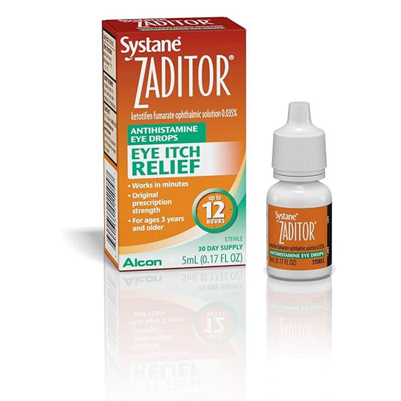 Alcon Zaditor Antihistamine Eye Drops, 0.035% Ketotifen Fumarate - Image 1