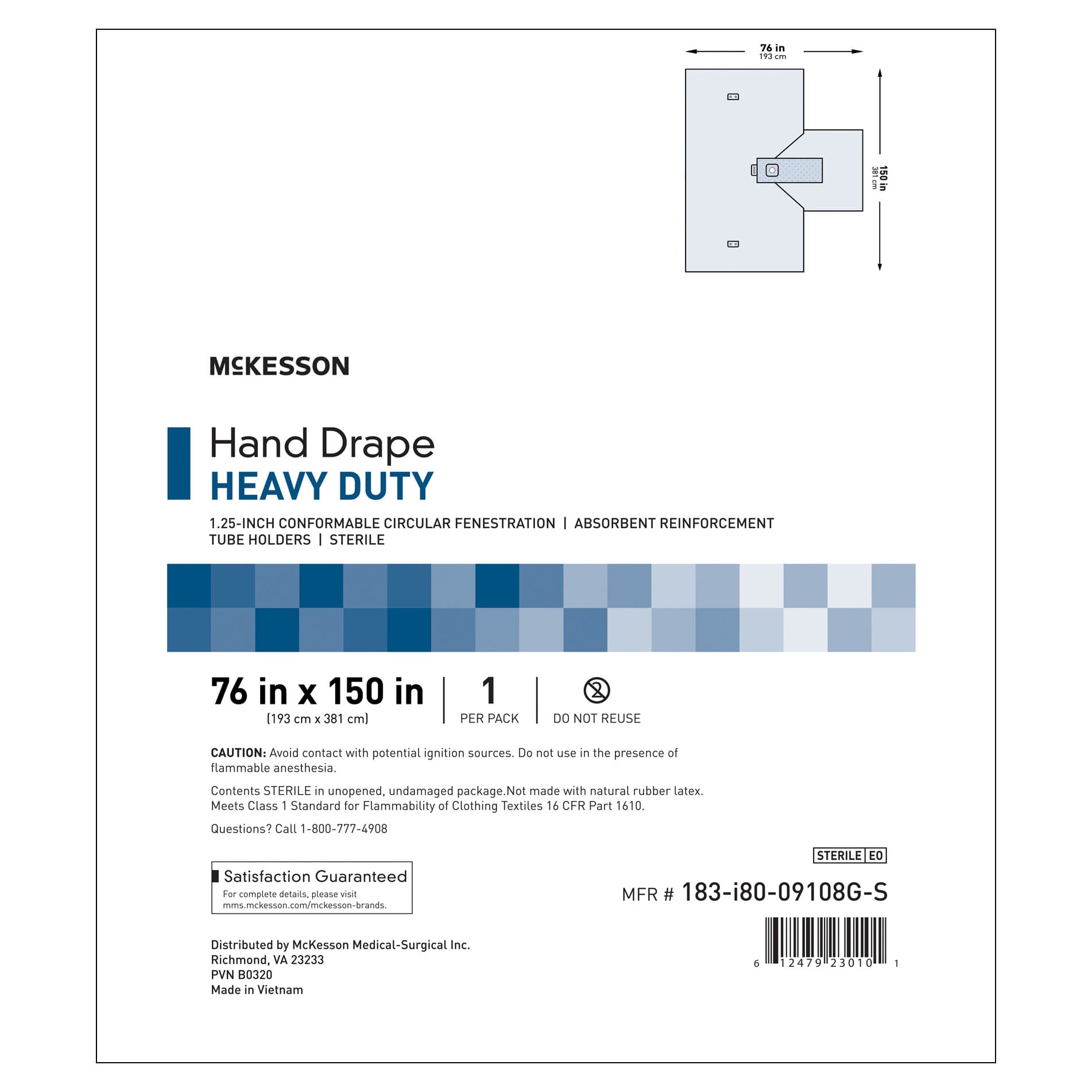 McKesson Orthopedic Hand Drape - Image 1