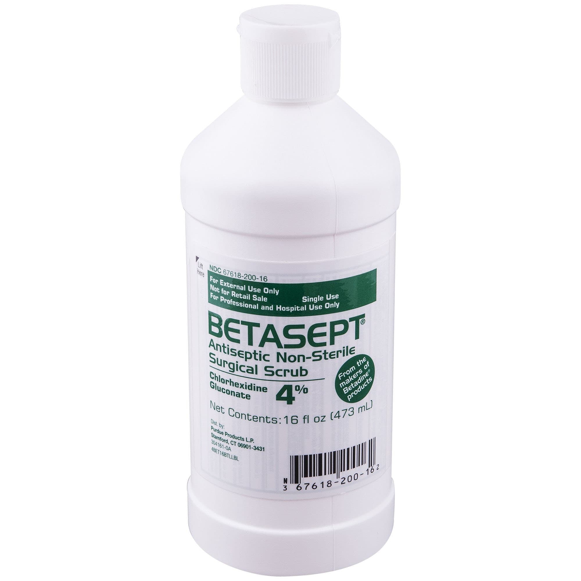 Betasept Antiseptic Surgical Scrub Solution, 4 % CHG, 16 oz - Case of 12 - Image 1