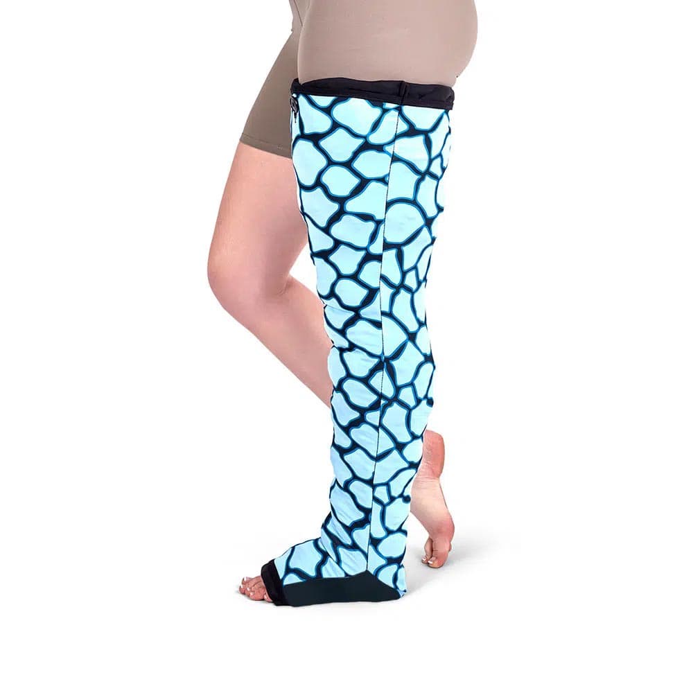 Circaid Profile Whole Leg Energy Oversleeve, Blue Giraffe, Short Standard, Size 2 - Each - Image 1