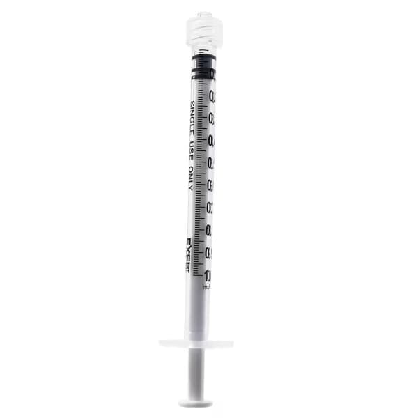 Exel 1ml Tuberculin Syringe, Luer Lock Tip - Case of 1000 - Image 1