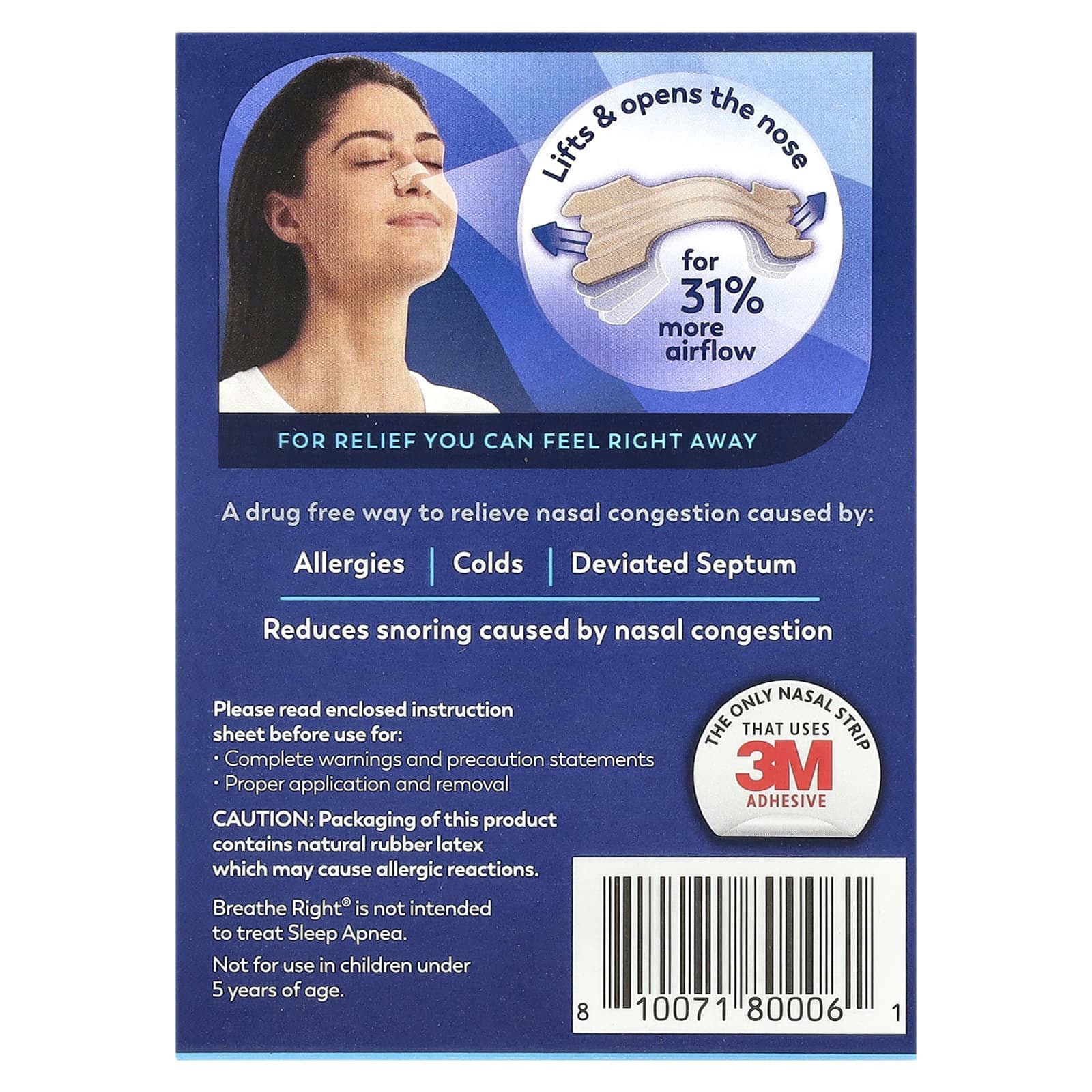 Breathe Right Nasal Strips, Small/Medium - Image 2