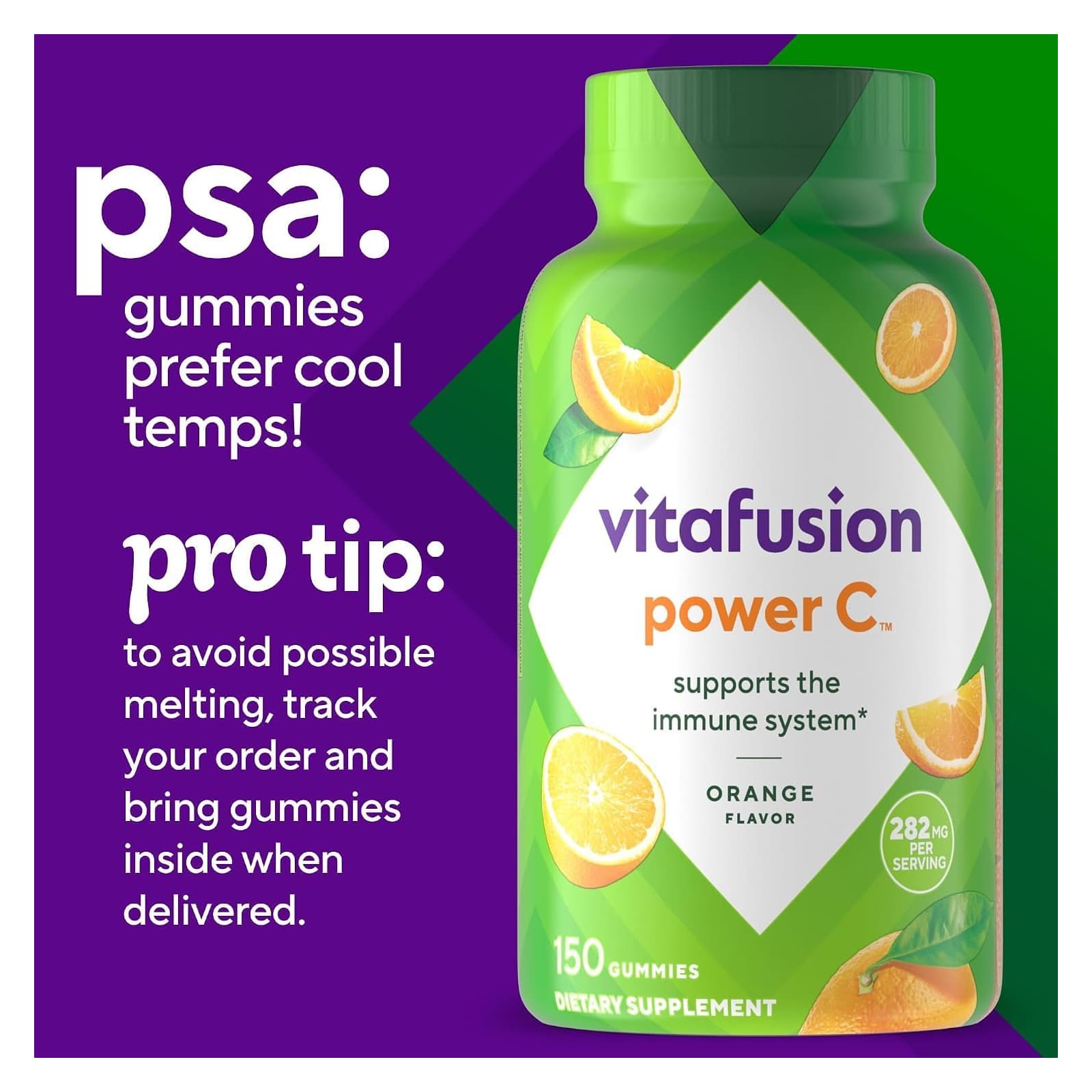Vitafusion Vitamin C Gummies, Power C, 282 mg - Image 2
