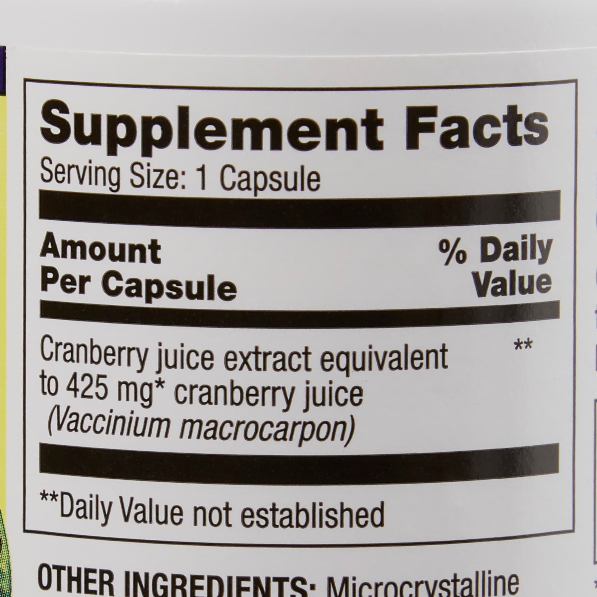 Optimum Dietary Supplement Capsule, Cranberry Flavor - Bottle of 100 - Image 2