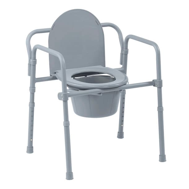 Drive 3-in-1 Folding Commode With Competitive Edge Line, gray - Image 1