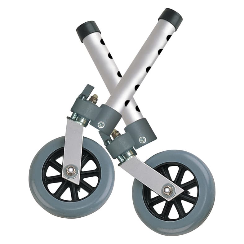 Drive Swivel Wheel with Lock & Two Sets of Rear Glides - Pair - Image 1