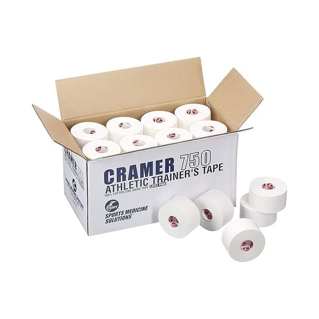 Cramer 750 Athletic Tape, 1.5 Inch x 10 yard, White - Box of 6 - Image 1