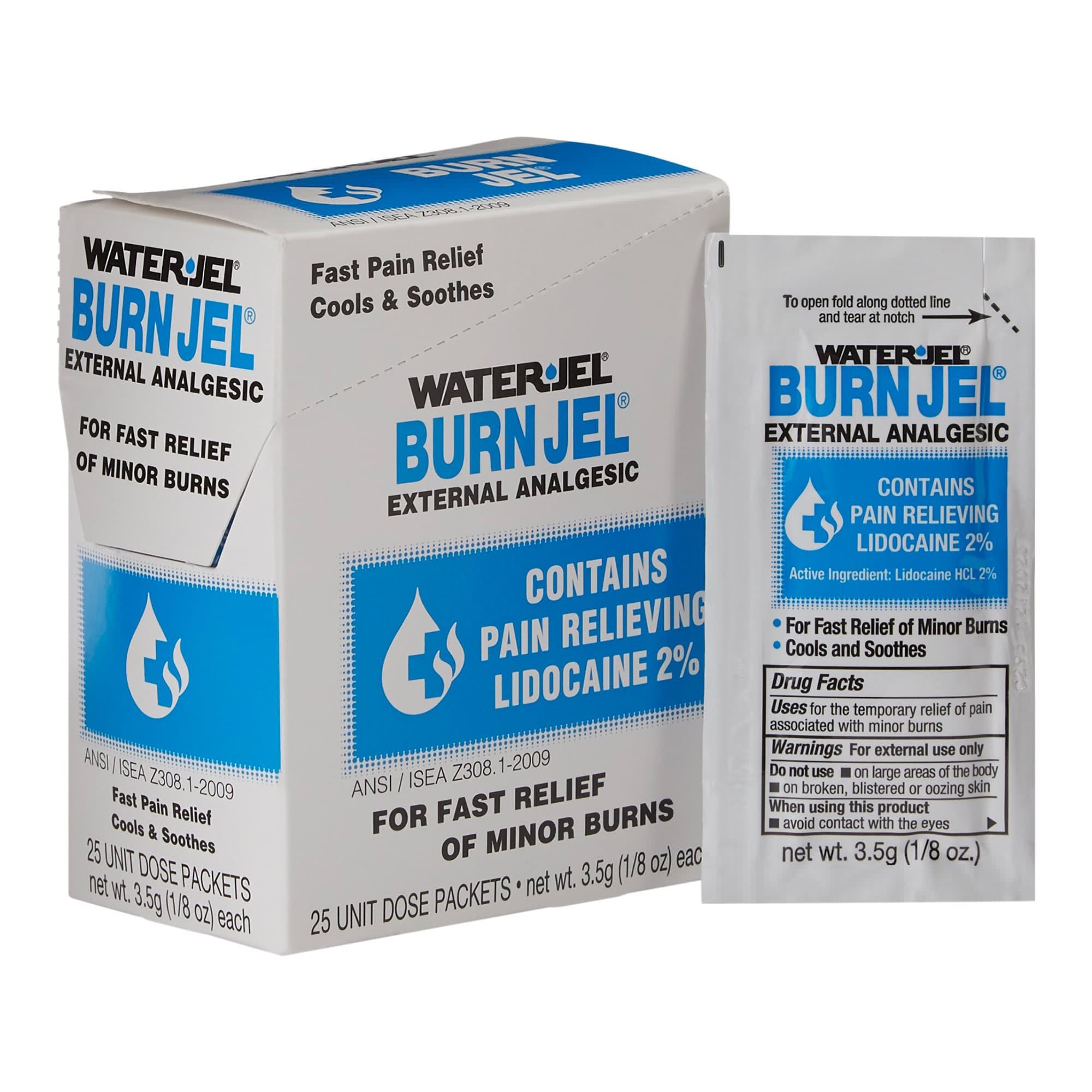 Water Jel Burn Jel Burn Relief Topical Gel, Individual Packet, 3.5 Gram - Box of 25 - Image 1