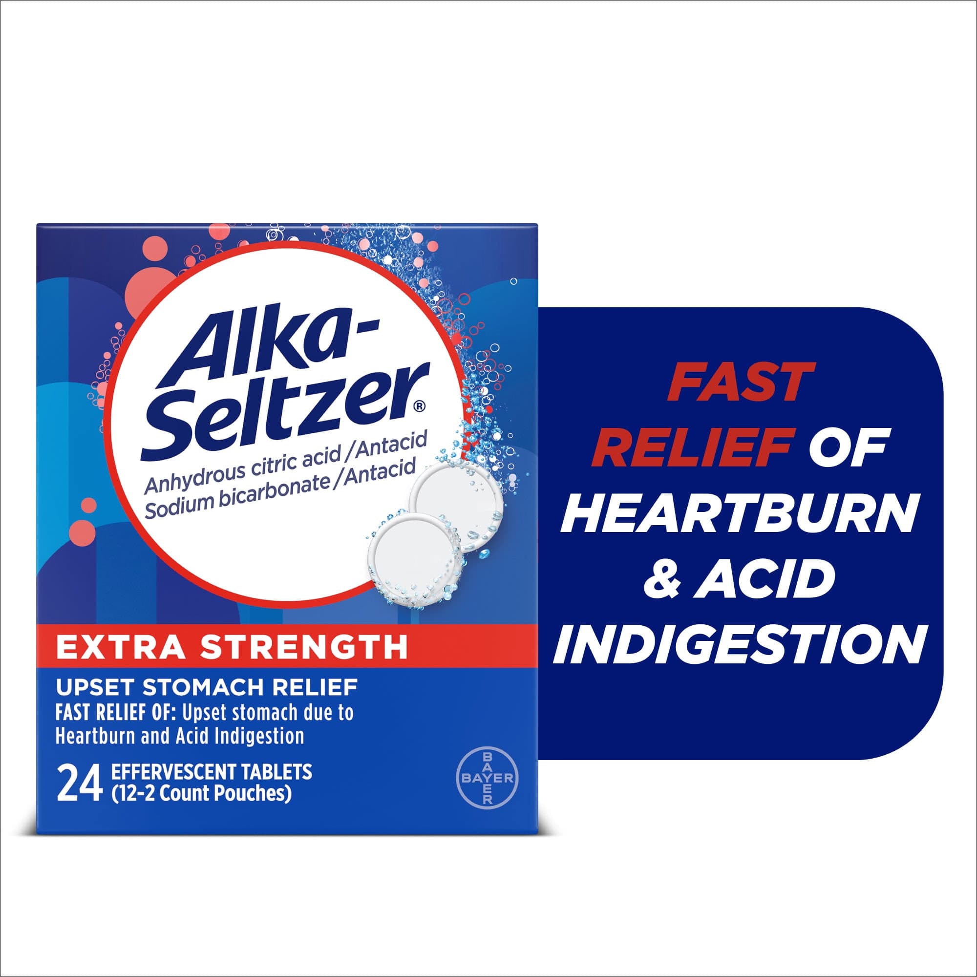 Alka-Seltzer Extra Strength Effervescent - Box of 24 - Image 1