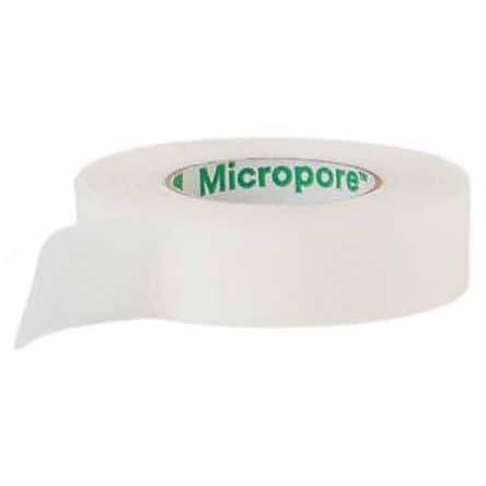 3M Micropore Waterproof Skin Friendly Surgical Tape, 0.5 Inch x 10 Yards, White - Image 1