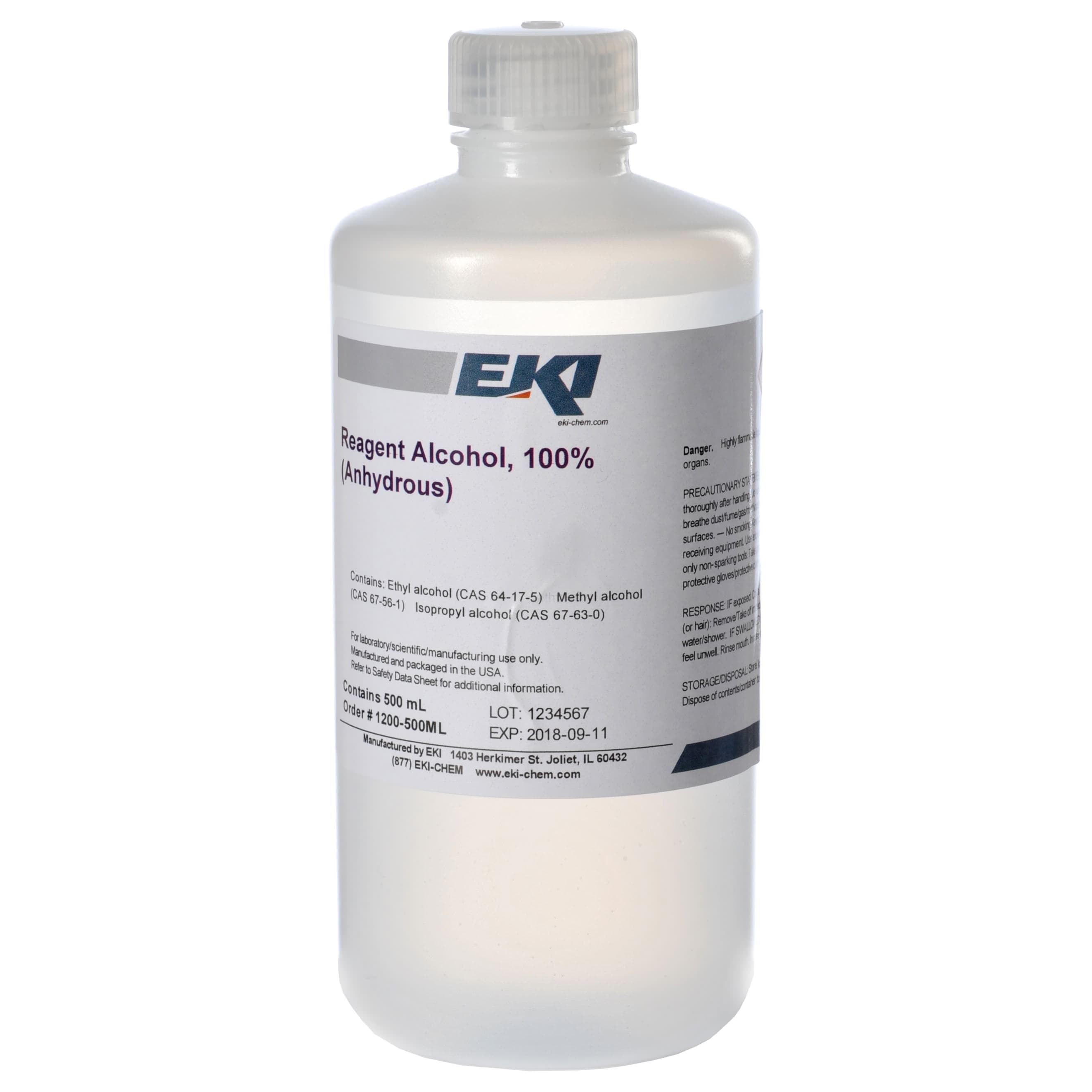 EK Industries Reagent Alcohol Anhydrous, 100 %, Gallon - Case of 4 - Image 1
