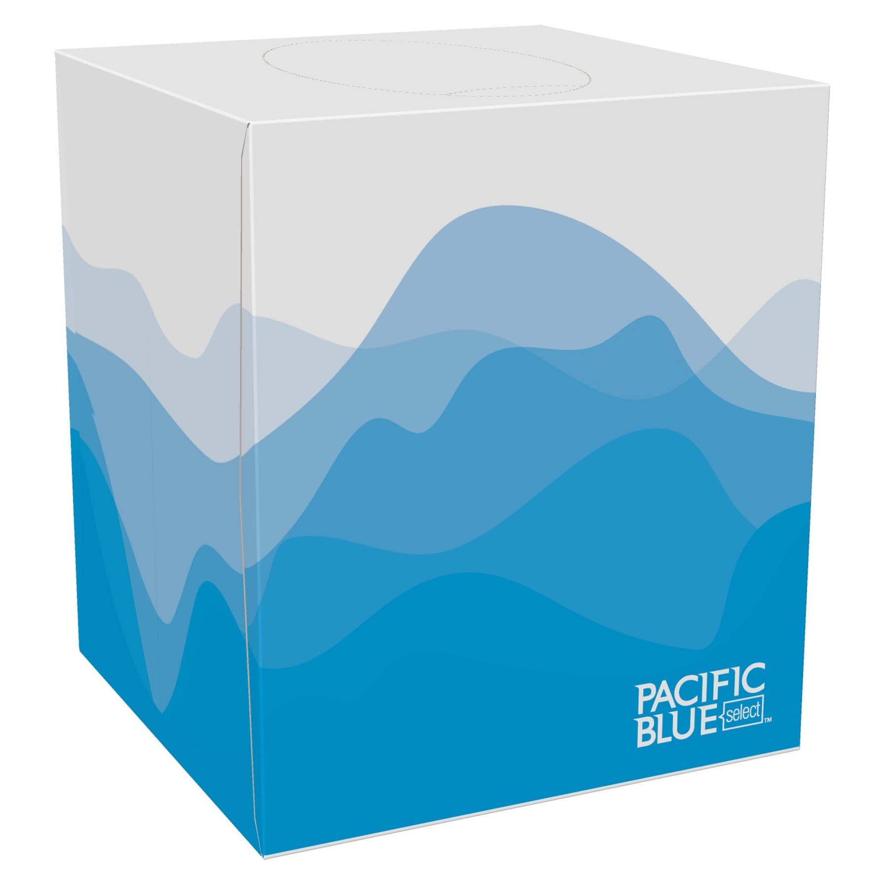 preference Facial Tissue White Cube 2-Ply, 7.65 x 8.85 Inch - Box of 100 - Image 1