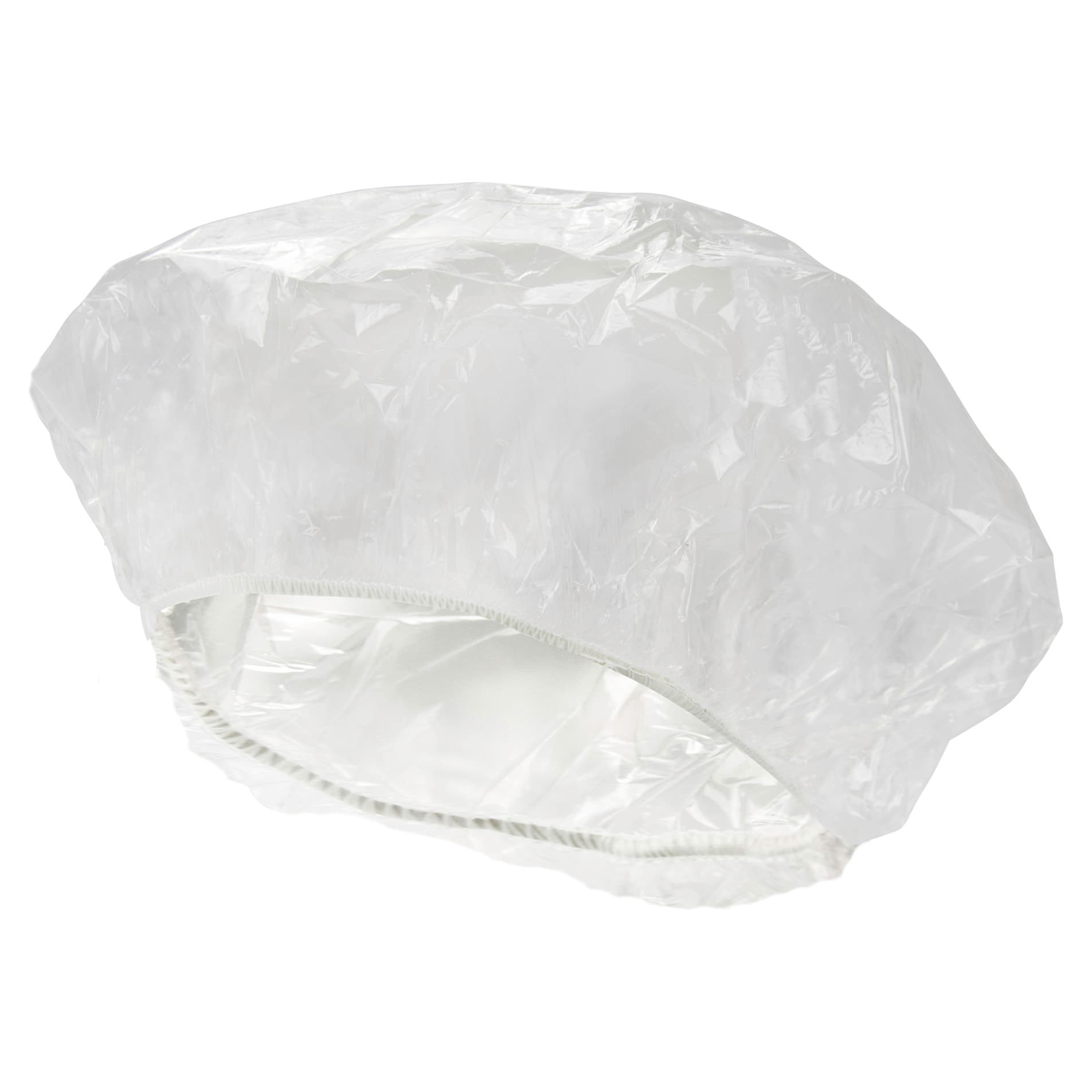 McKesson Shower Cap Clear One Size Fits Most Single Patient Use - Box of 200 - Image 1