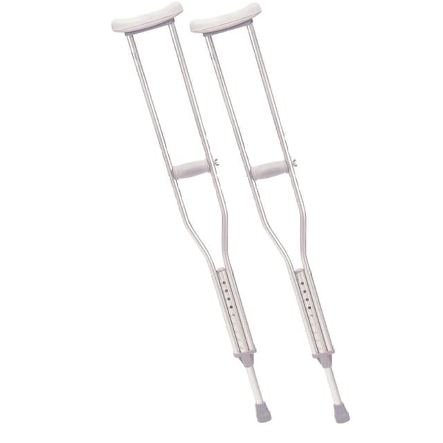 Drive Medical Aluminum Underarm Crutches with Handgrips, Tall - Image 1