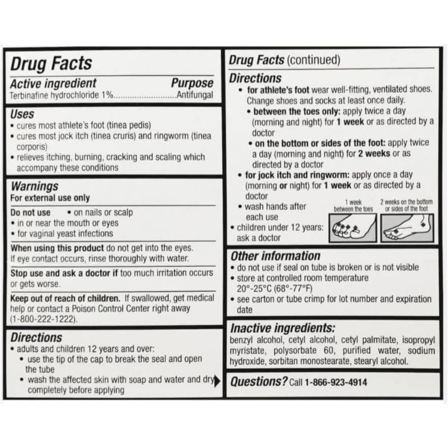 Leader Athlete's Foot Full Prescription Strength Cream, 0.5 oz - Each - Image 2