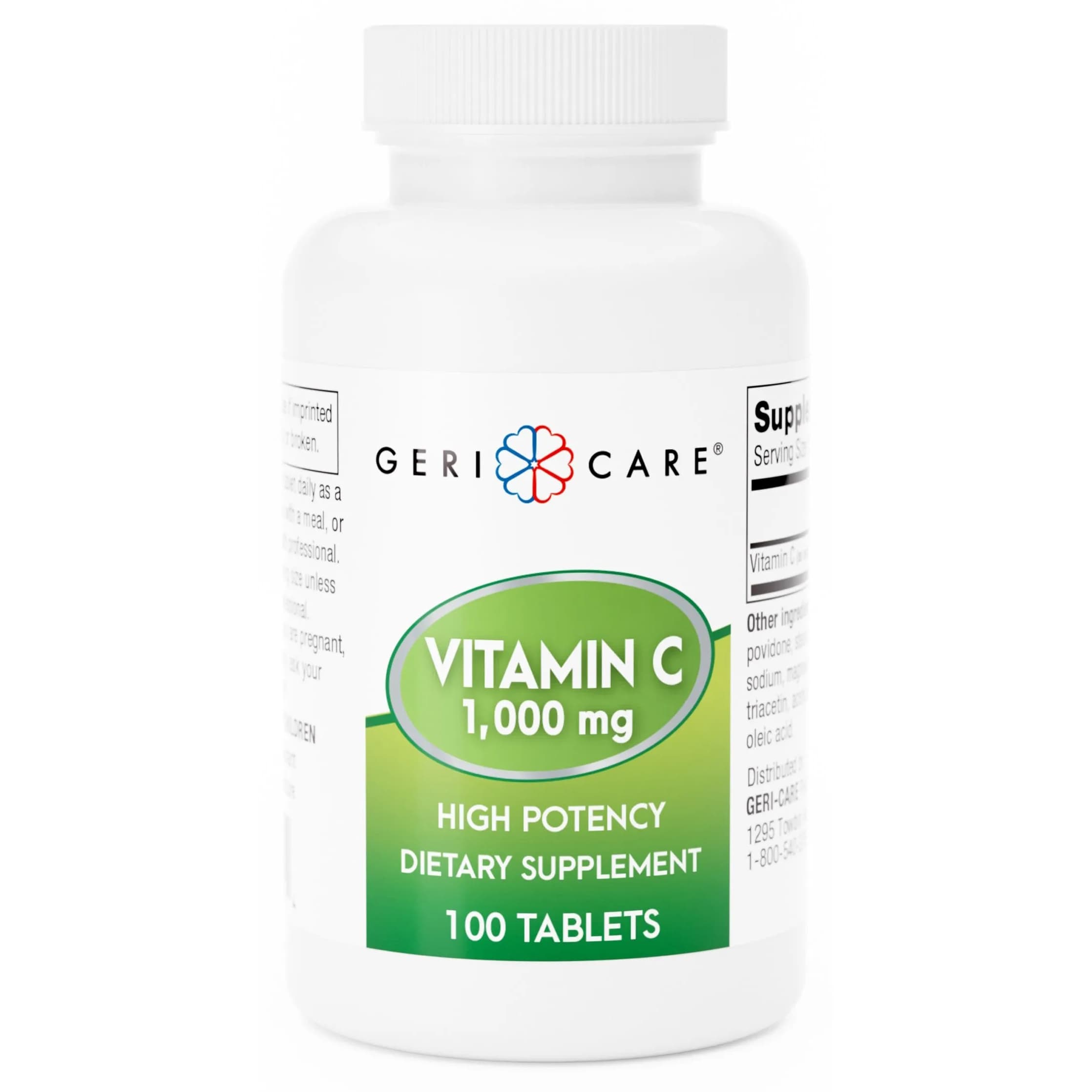 Geri-Care Vitamin C Dietary Supplement Tablets, 1000 mg - Bottle of 100 - Image 1