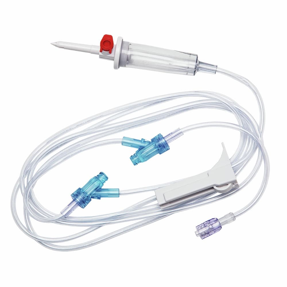 B. Braun Primary Gravity IV Set with 2 SafeDAY Injection Sites, 10 drops/mL, 16mL, 88"L - Case of 50 - Image 1