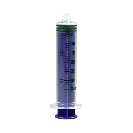 Vesco Enfit Tip Medication Syringe, Clear, 35mL - Box of 50 - Image 1