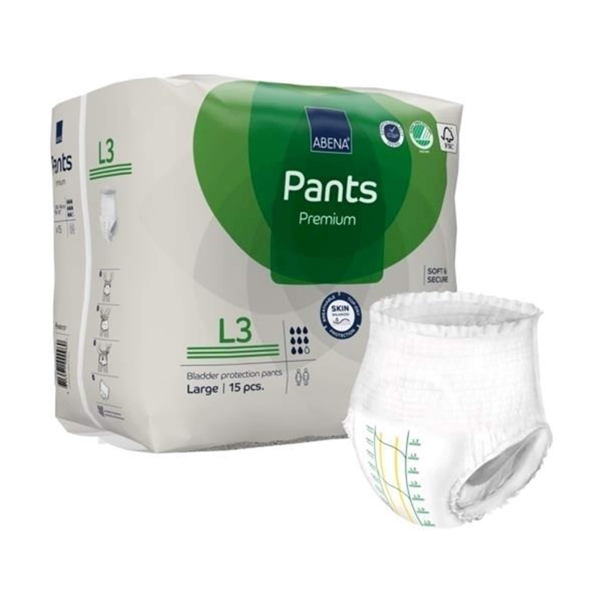 Abena Premium Bladder Protection Pants, Large, Level 3 - Package of 15 - Image 1