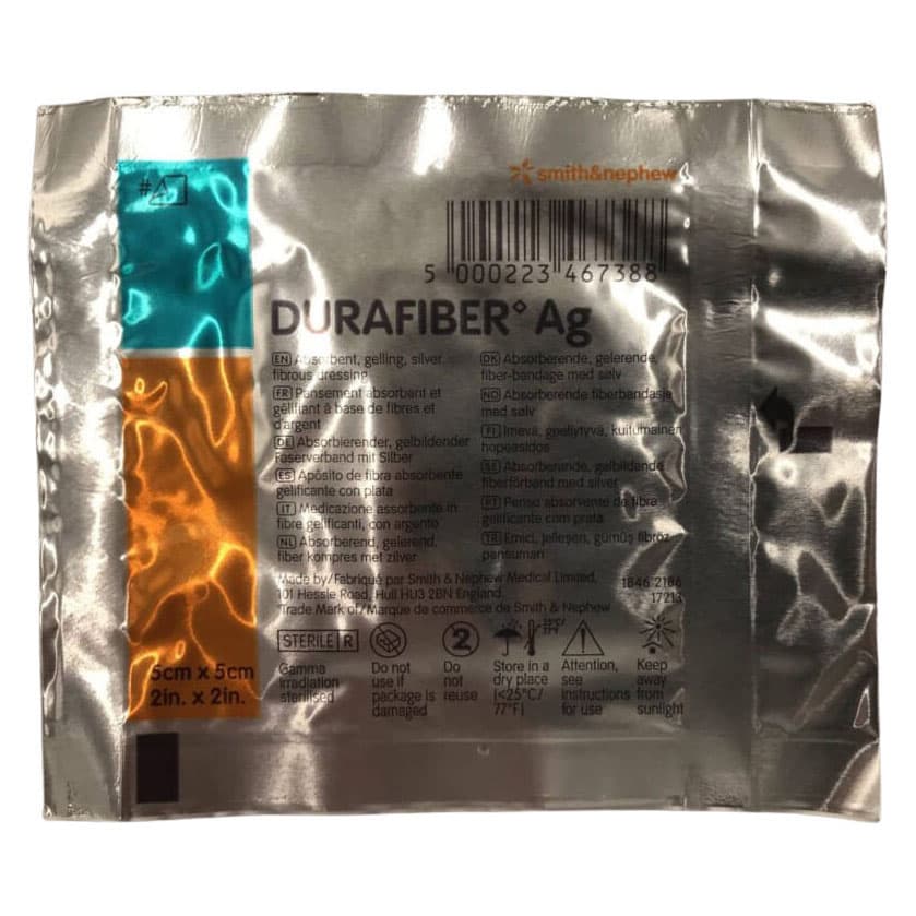 Durafiber Ag Gelling Fiber Dressing, 2 x 2 Inch - Image 1