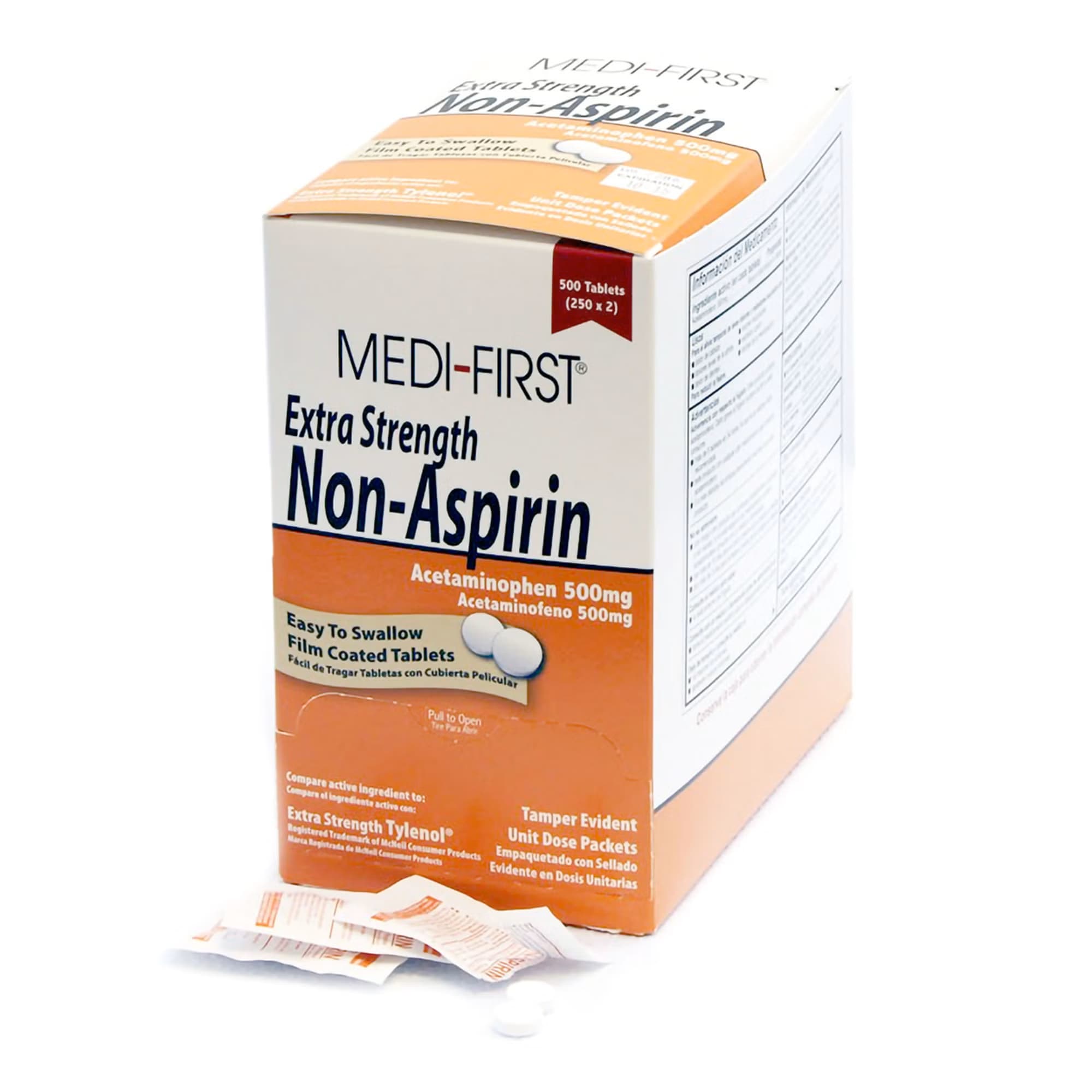Medi-First Acetaminophen Pain and Fever Reliever Tablet - Box of 250 - Image 3