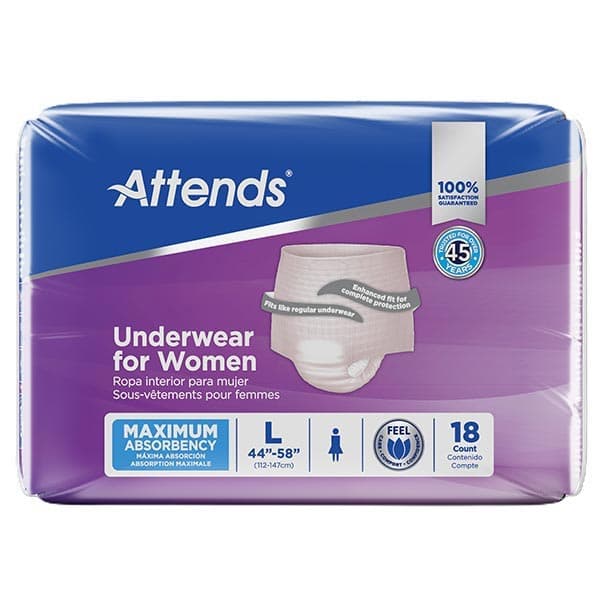 Attends Maximum Women Underwear, Large - Package of 18 - Image 1