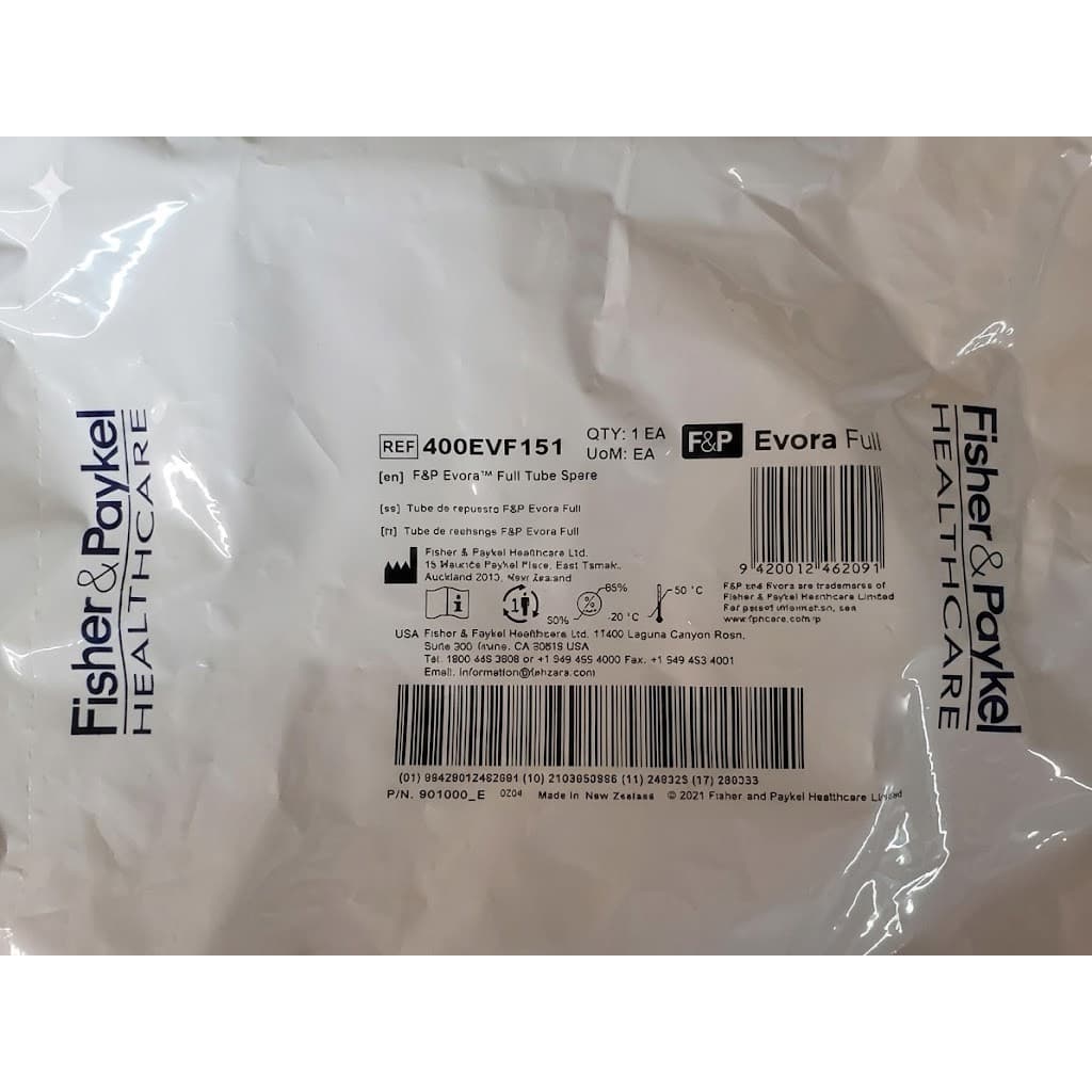 Fisher & Paykel Evora 6 Foot CPAP Tubing With 15 mm Internal Diameter, 22 mm Cuffs - Each - Image 1