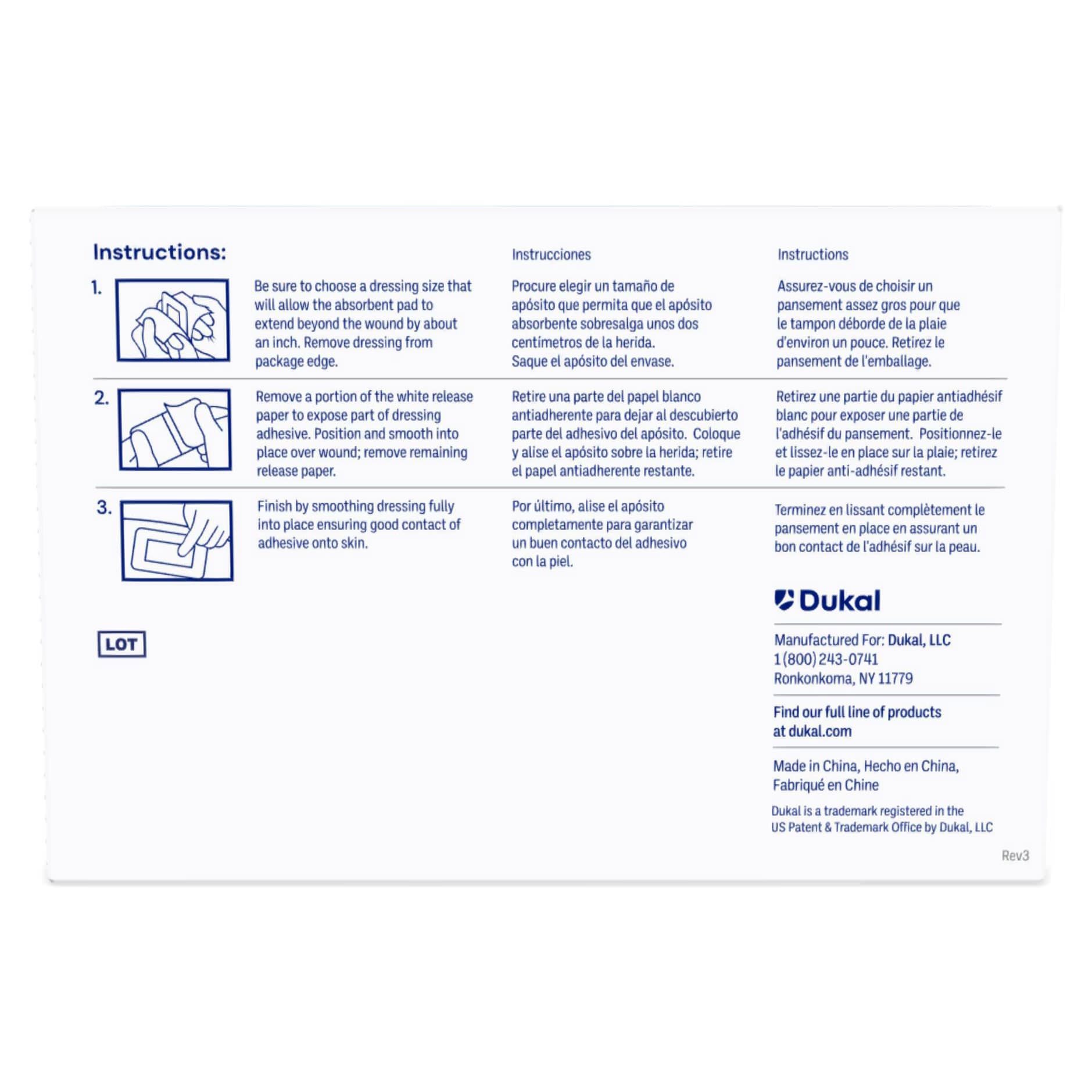 Dukal Caliber Sterile Nonwoven Island Dressing - Image 2
