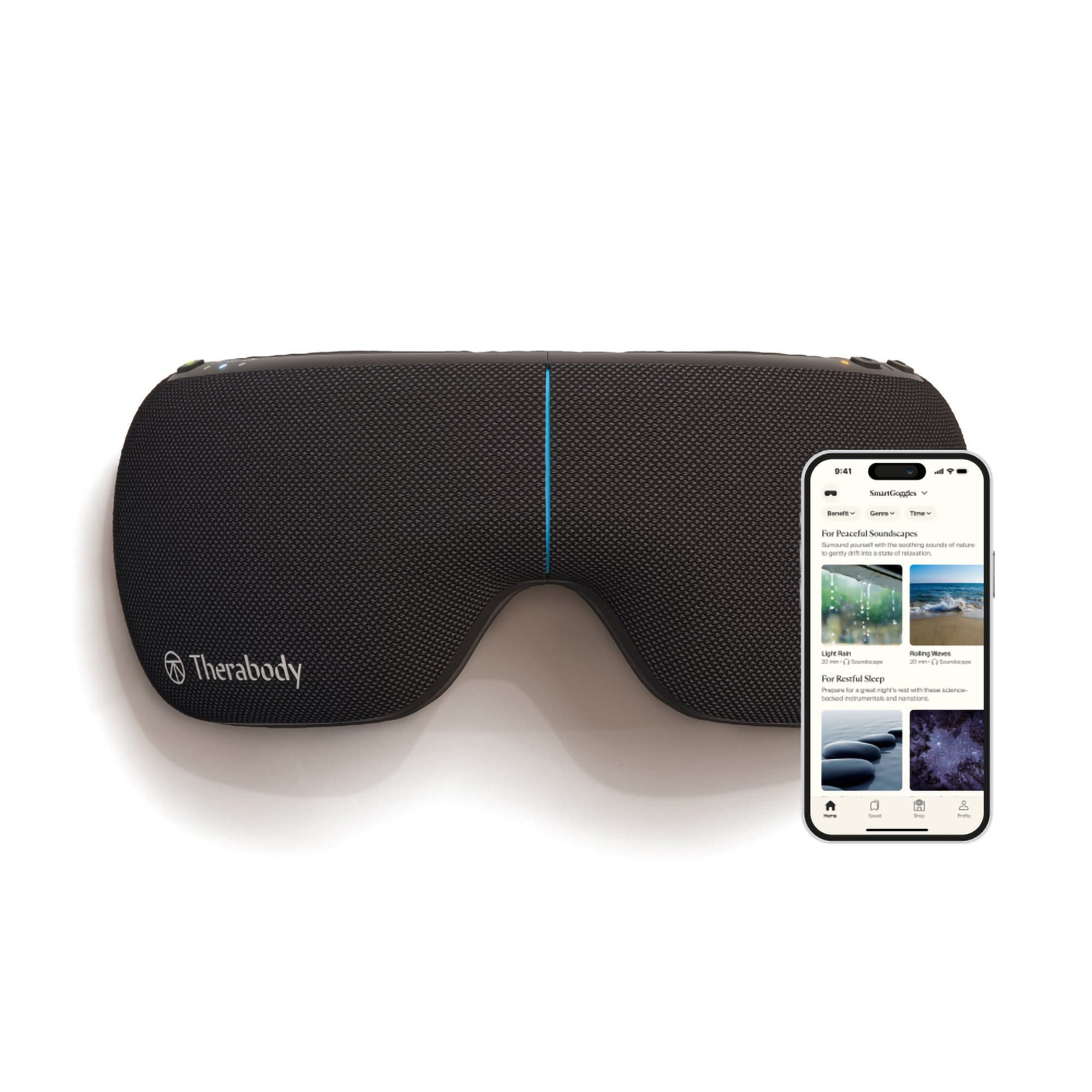 Therabody SmartGoggles 2 Therapeutic Eye Mask, Black - Image 1