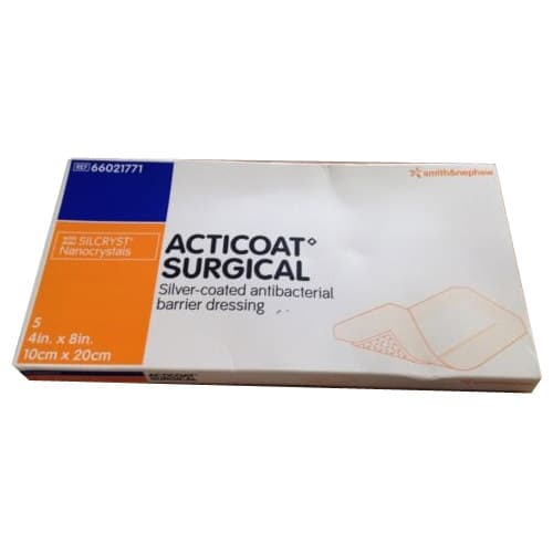 Acticoat Silver Foam Dressing, 4 x 8 Inch - Box of 5 - Image 1