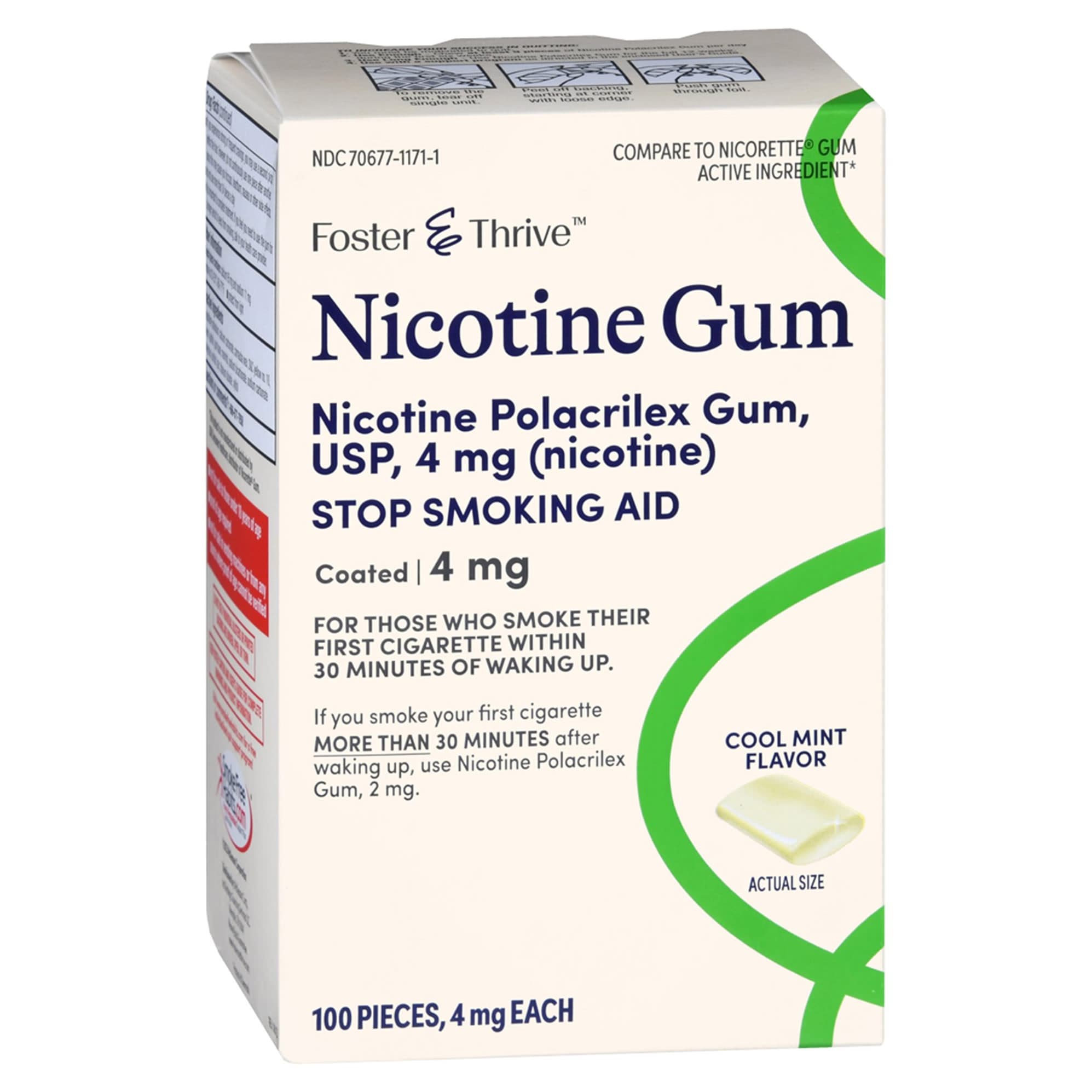 Foster & Thrive Nicotine Polacrilex Gum Stop Smoking Aid - Image 6