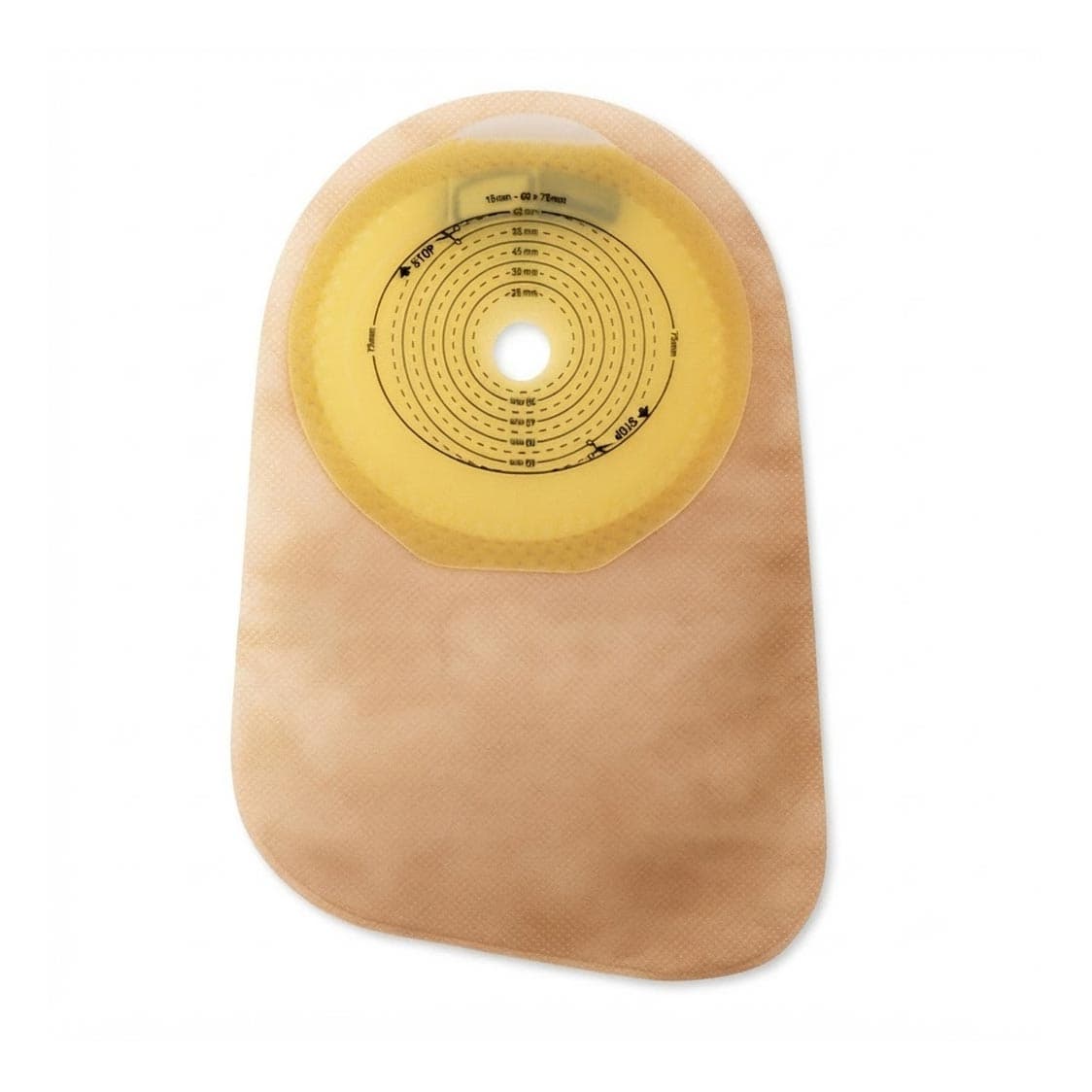 Premier 1-Piece Closed Mini Ostomy Pouch with Flat SoftFlex Barrier, Transparent, Upto 2-1/8 Inch - Box of 30 - Image 1