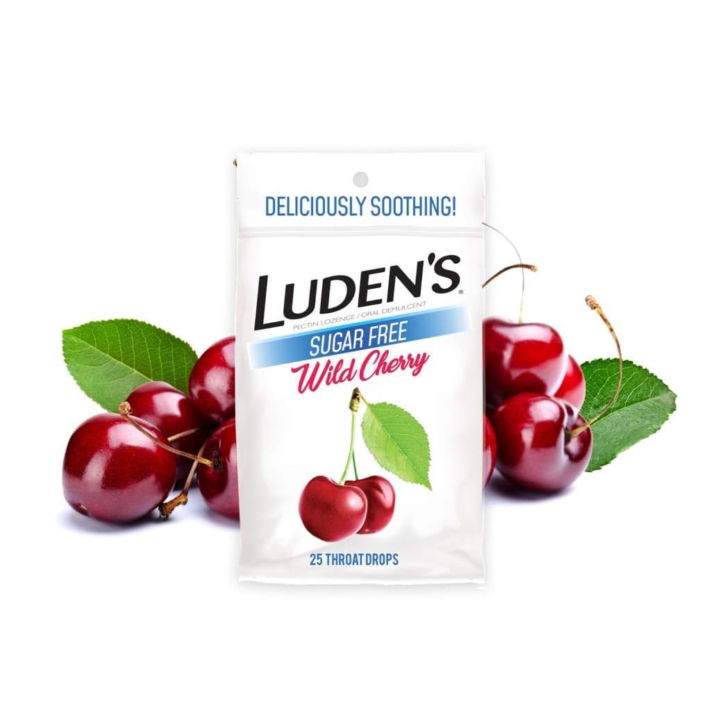 Luden's Wild Cherry Sugar Free Throat Drops - 25 Count - Image 1