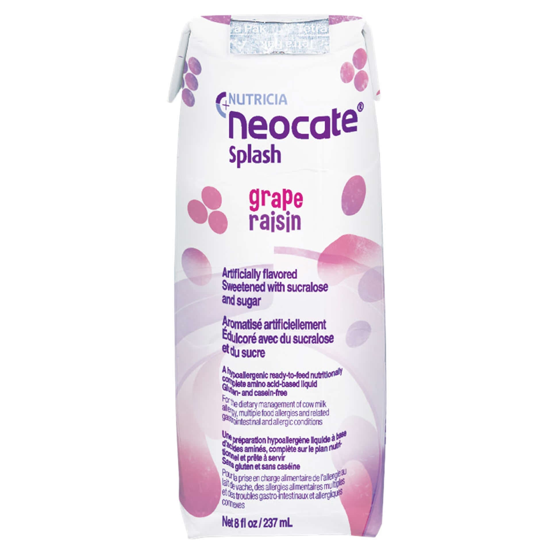 Neocate Splash Junior Hypoallergenic Amino Acid-Based Formula, Grape, 8 oz - Each - Image 1