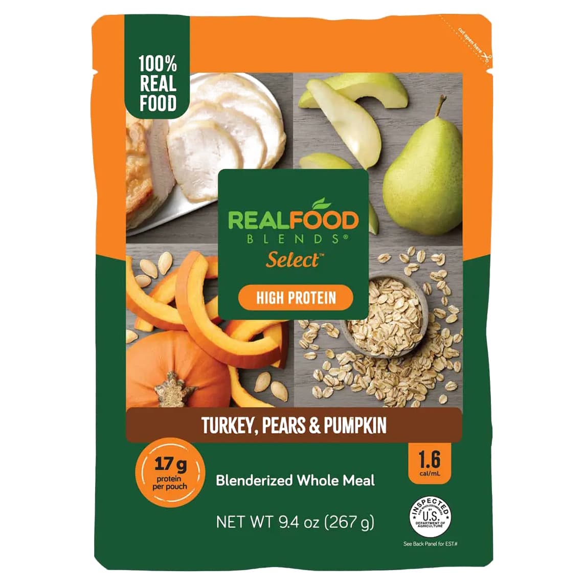 Real Food Blends Ready to Use Tube Feeding Formula, Turkey, Pears and Pumpkin - Each - Image 1