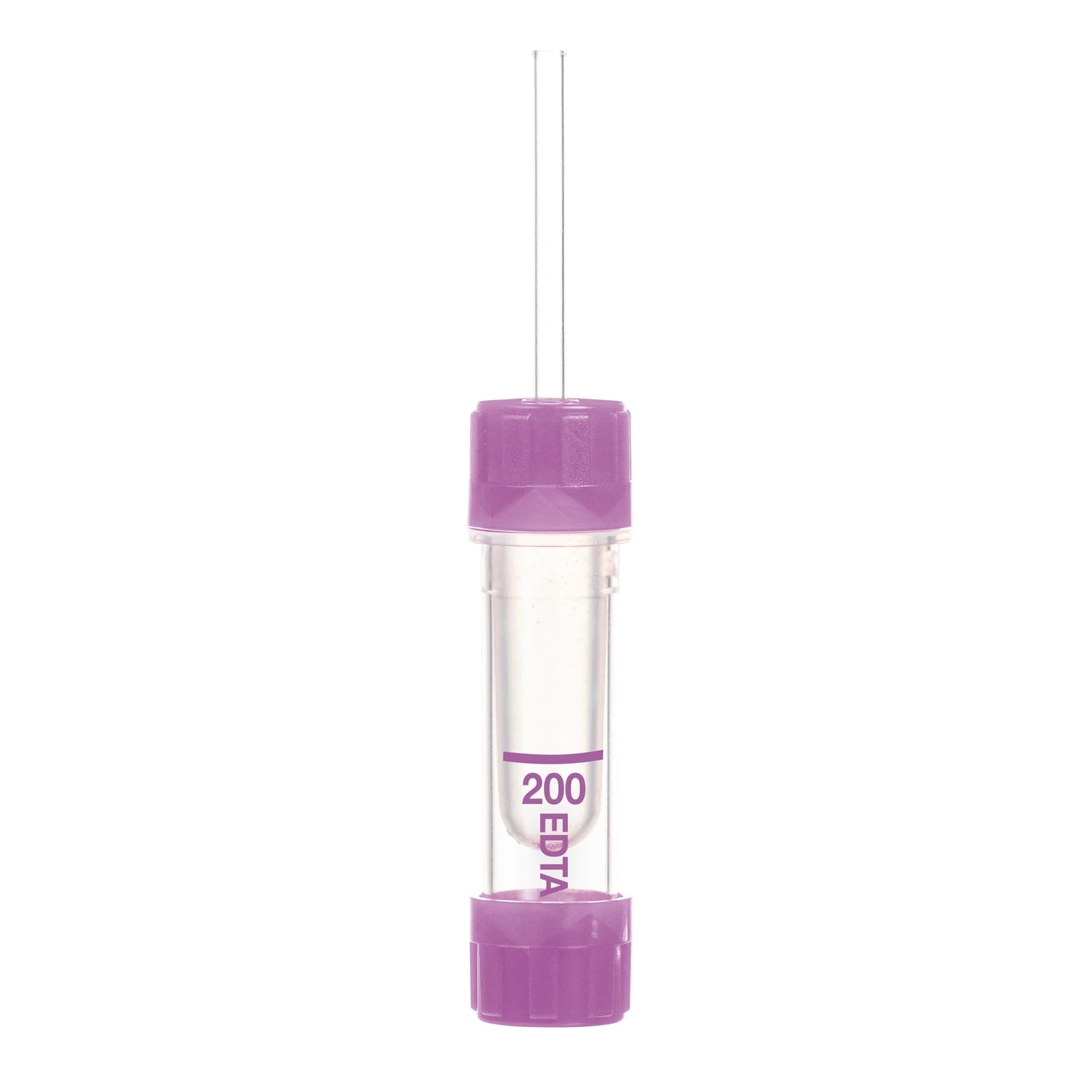 Microvette 200 Capillary Blood Collection Tube K3 EDTA Additive, 10.8 x 46.6 mm - Package of 100 - Image 1