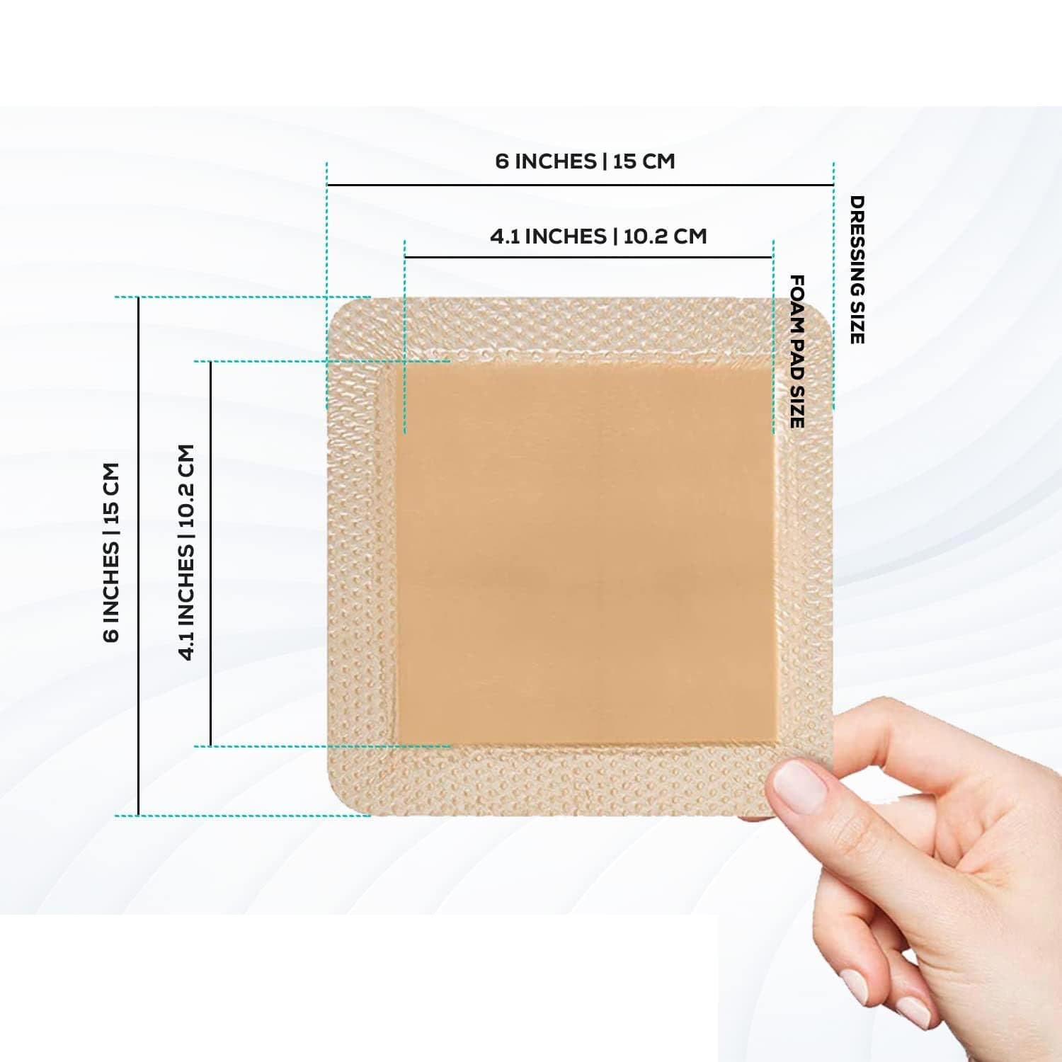 MedVance Bordered Silicone 6 x 6 Inch Foam Dressing, 4.1 x 4.1 Inch Pad - Image 1