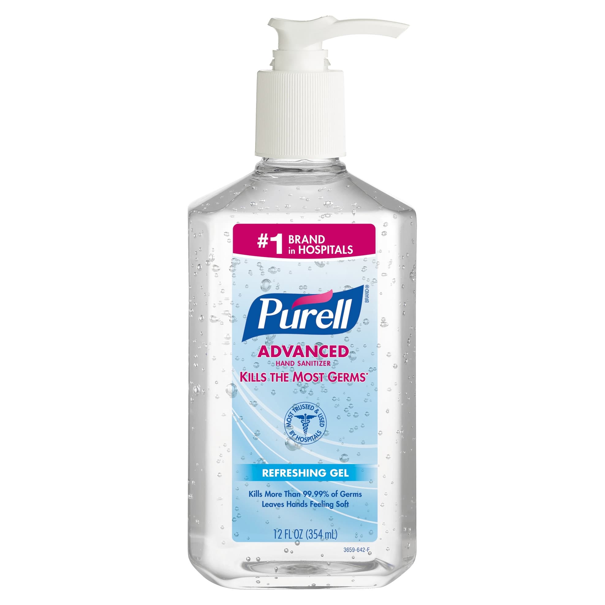 Purell Advanced Hand Sanitizer Gel, Pump Bottle, 12 oz - Case of 12 - Image 1