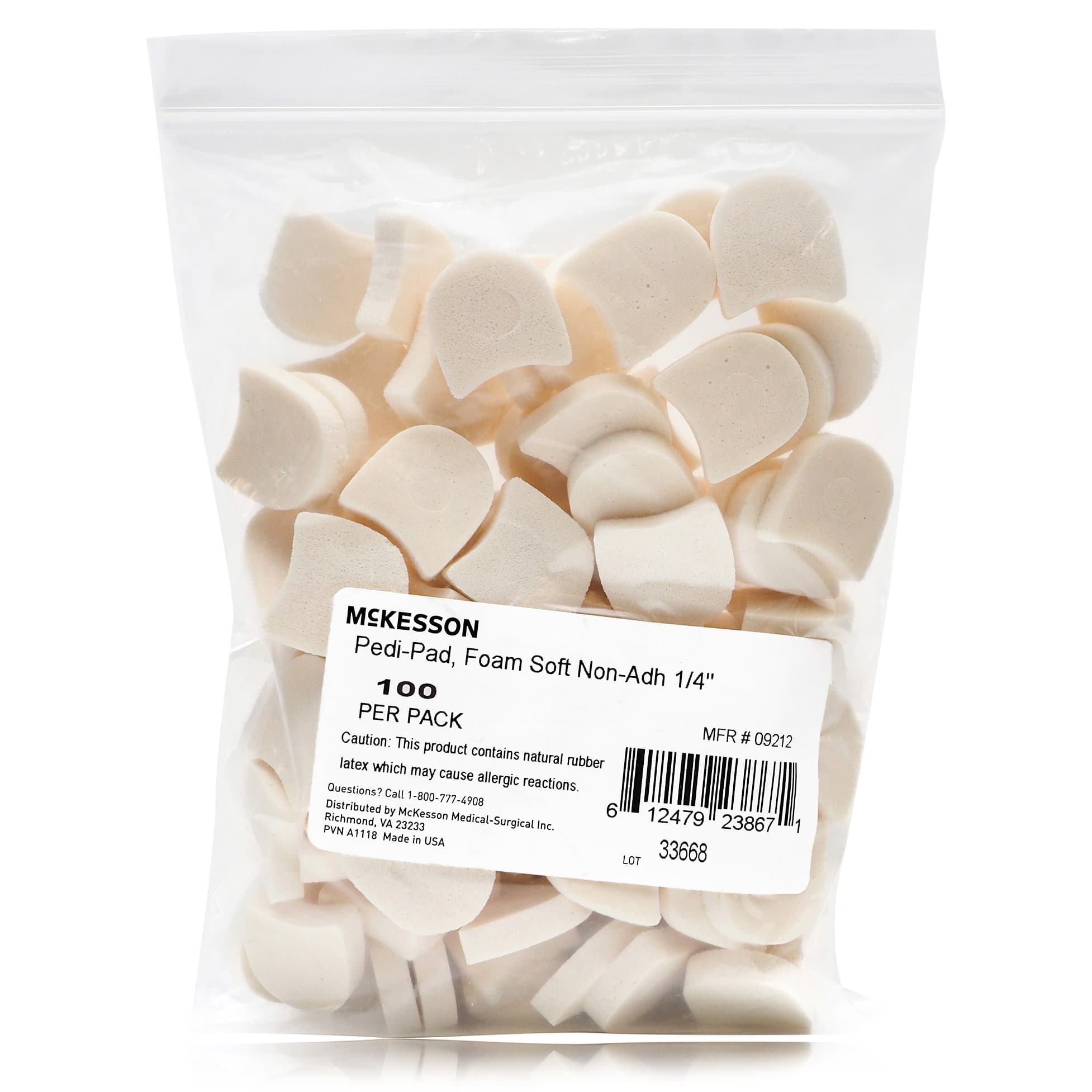 McKesson Pedi-Pads Corn Pad White Non-adhesive Foot Adult, 1/4 Inch Thick - Case of 5000 - Image 1