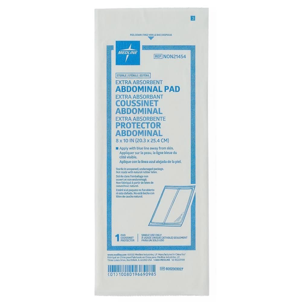 Medline Sterile Abdominal Pad, 8 x 10 Inch - Image 1