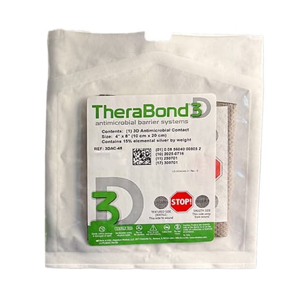 TheraBond 3D Silver Wound Contact Layer Dressing, 4 X 8 Inch - Each - Image 1