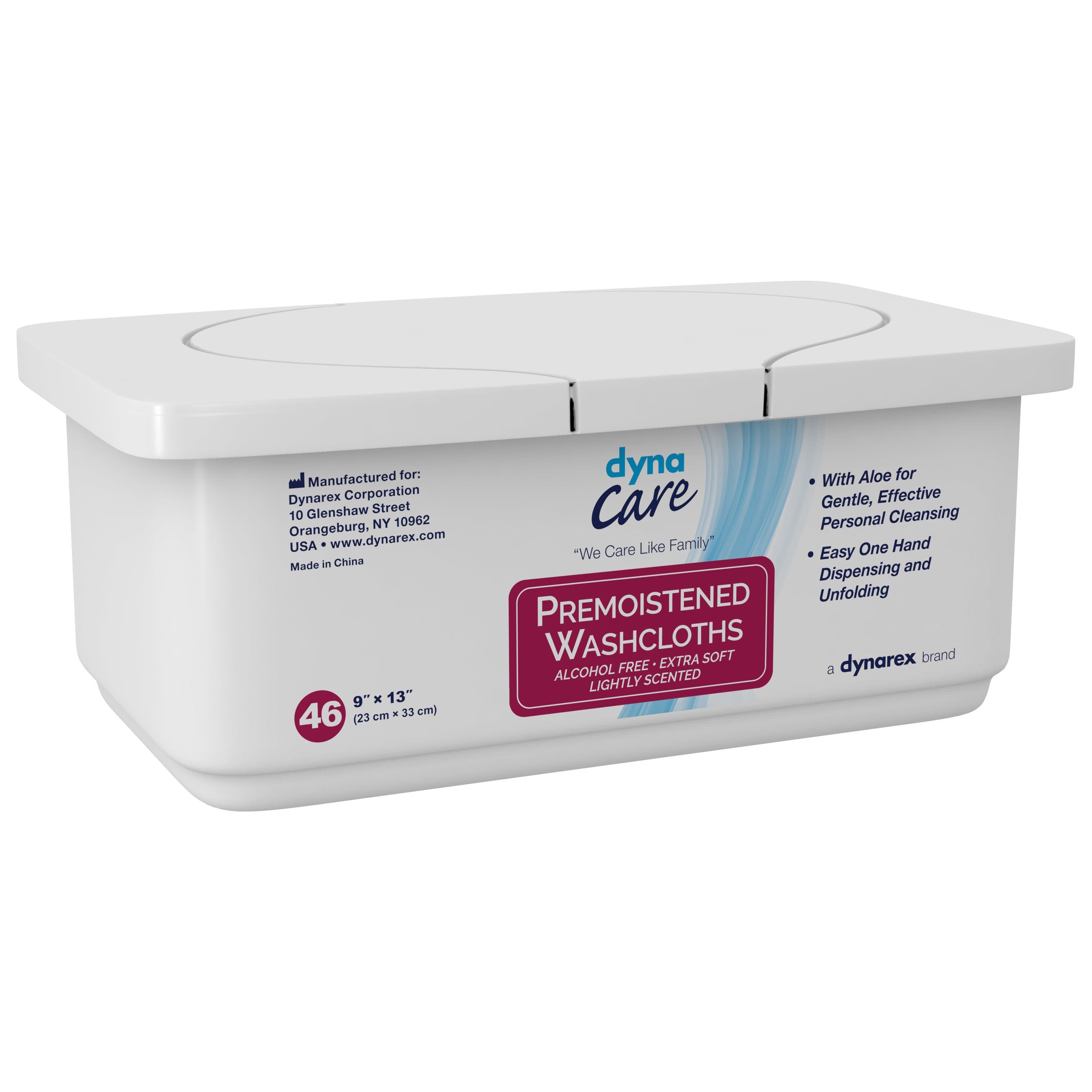DynaCare Personal Wipe Tub, 9 x 13 Inch - Package of 46 - Image 1