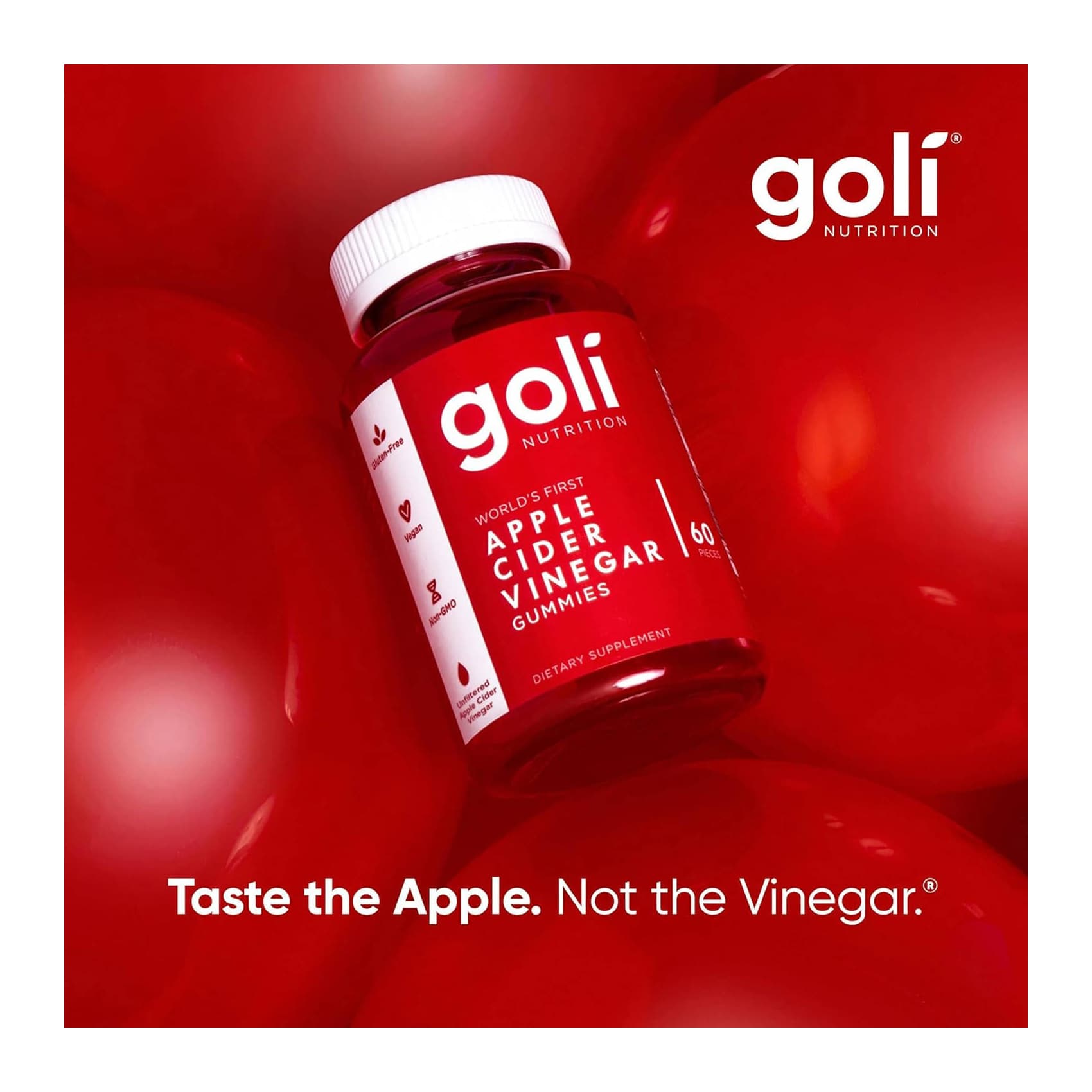 Goli Nutrition, Apple Cider Vinegar Gummies, 60 Count - Each - Image 2