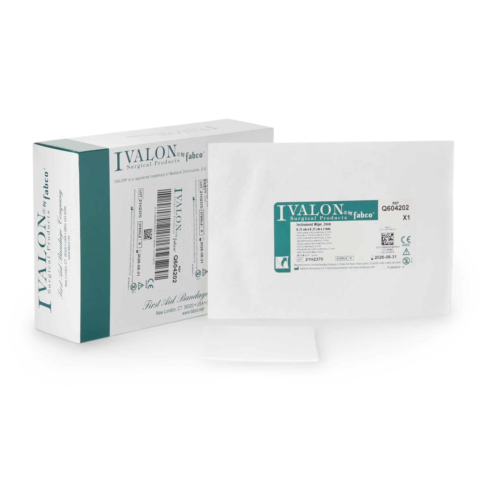 Ivalon Instrument Wipe 3-1/4 x 3-1/4 Inch Sterile - Box of 20