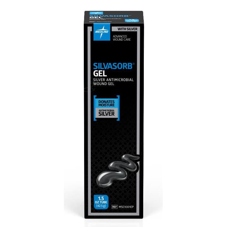 Silvasorb Silver Antimicrobial Wound Gel, 1.5 oz - Case of 12 - Image 1